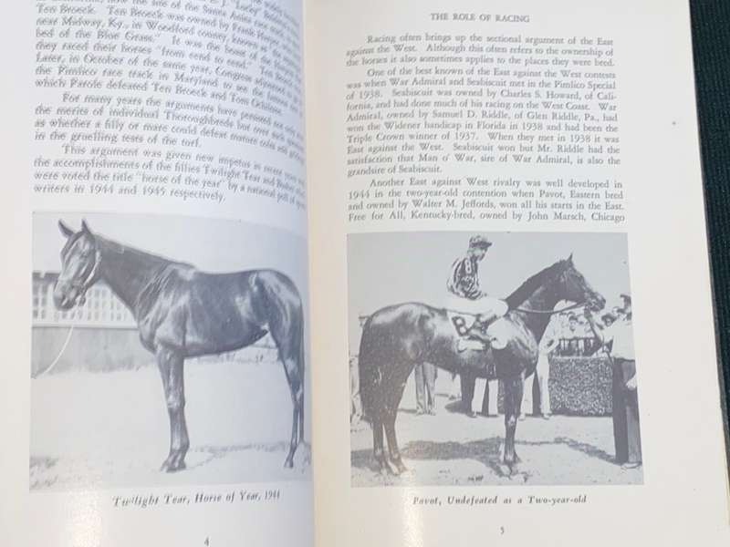 THOROUGHBRED RACING & BREEDING THE STORY OF THE SPORT AND BACKROUND - T.R. UNDERWOOD