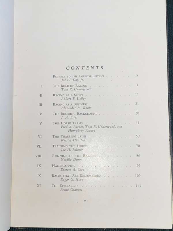 THOROUGHBRED RACING & BREEDING THE STORY OF THE SPORT AND BACKROUND - T.R. UNDERWOOD
