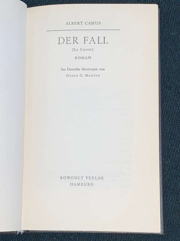 DER FALL - ALBERT CAMUS 1957