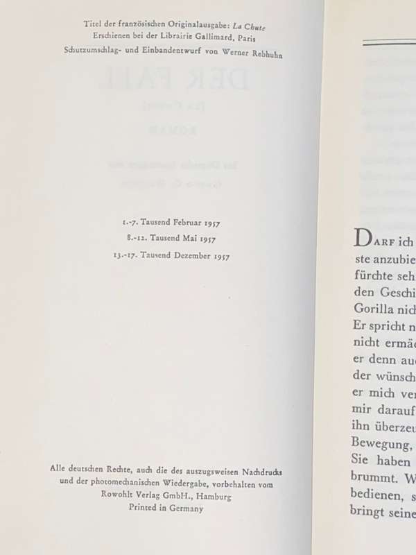 DER FALL - ALBERT CAMUS 1957