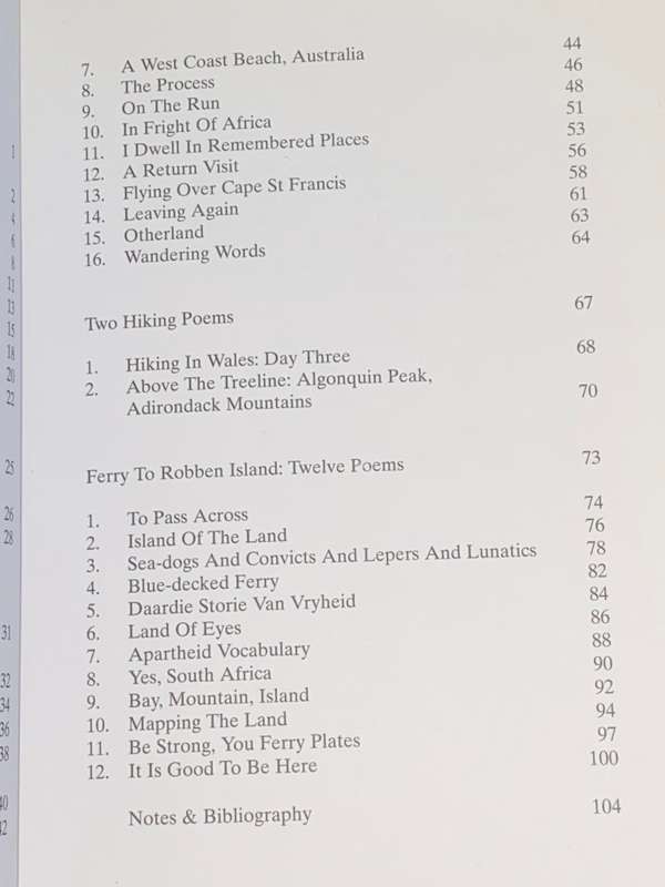 FERRY TO ROBBEN ISLAND POEMS BY ALAN JAMES