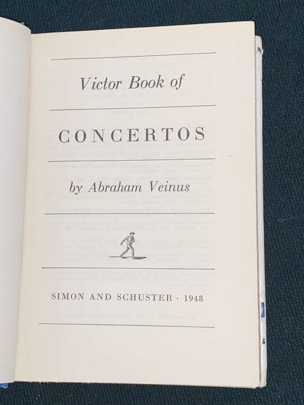 THE VICTOR BOOK OF CONCERTOS BY ABRAHAM VEINUS