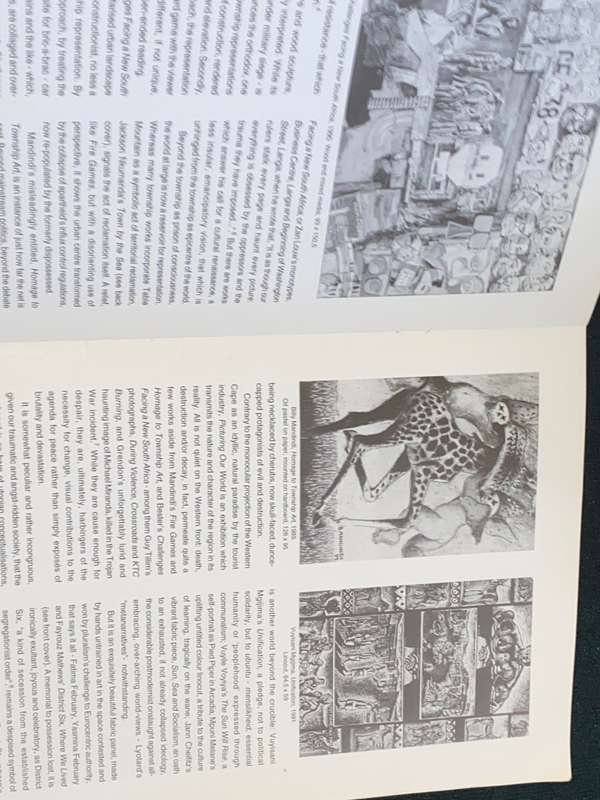 PICTURING OUR WORLD SOUTH AFRICAN NATIONAL GALLERY 1993 BOOKLET