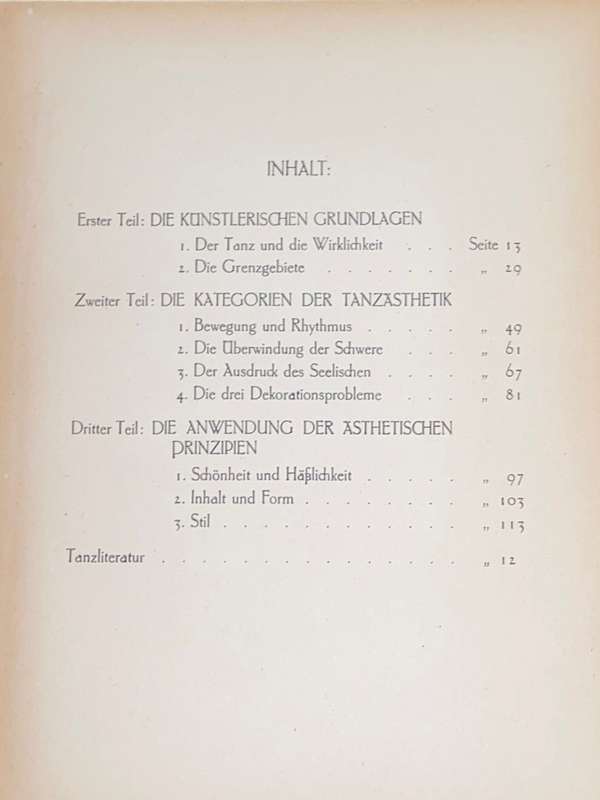 DER TANZ ALS KUNSTWERK  FRANK THIESS