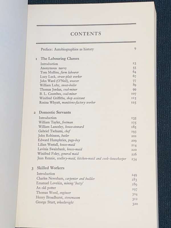 USEFULL TOIL AUTOBIOGRAPHIES OF WORKING PEOPLE FROM THE 1820`S TO THE 1920`S EDITED BY JOHN BURNETT