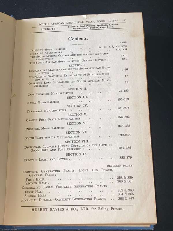 OFFICIAL SOUTH AFRICAN MUNICIPAL YEAR BOOK 1947-1948