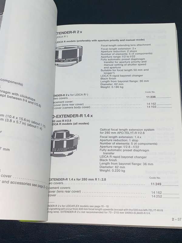 HANDBOOK OF THE LEICA SYSTEM MAY 1987