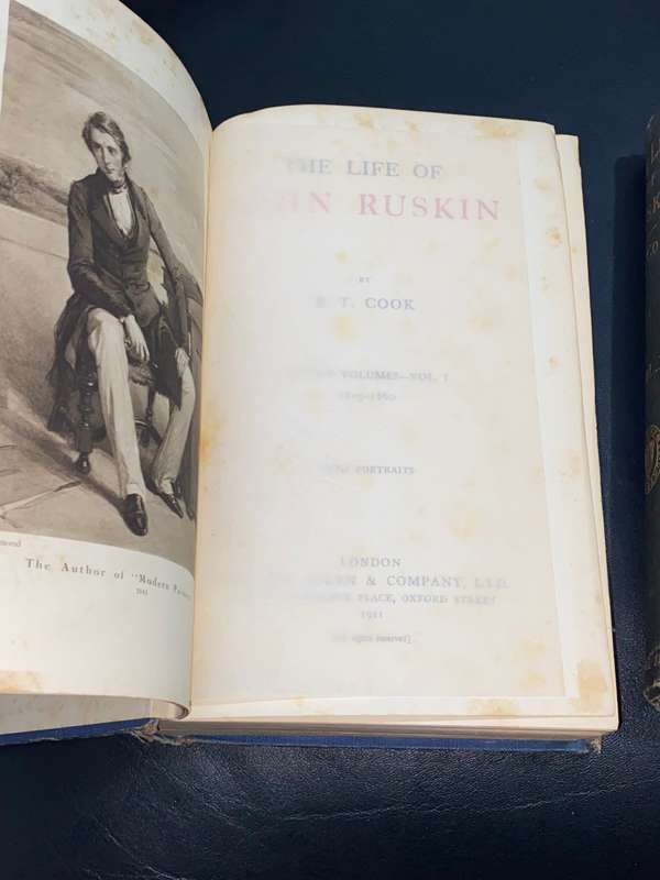 THE LIFE OF RUSKIN BY E.T. COOK 1911 2 VOLUMES