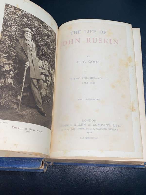 THE LIFE OF RUSKIN BY E.T. COOK 1911 2 VOLUMES