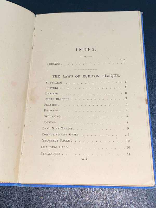THE LAWS OF RUBICON BEZIQUE BY CAVENDISH 2ND EDITION 1892