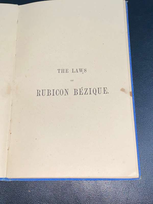 THE LAWS OF RUBICON BEZIQUE BY CAVENDISH 2ND EDITION 1892