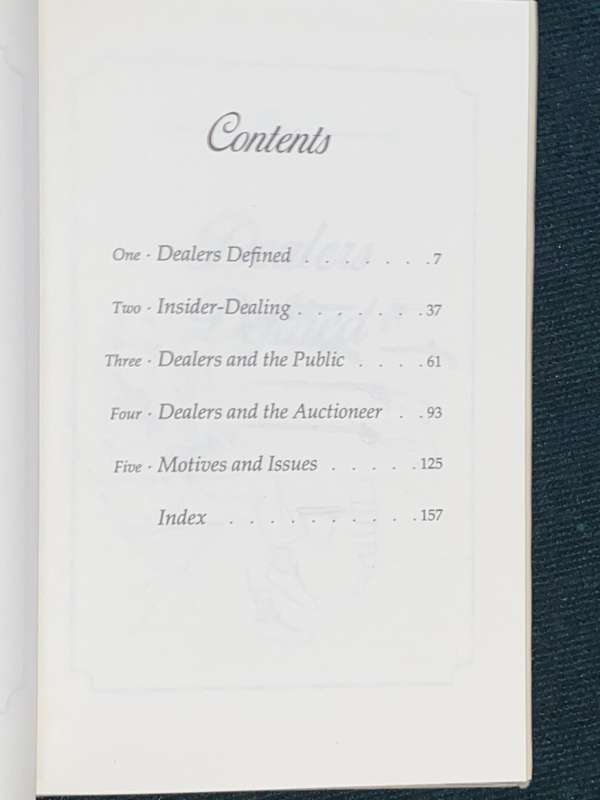 DEALING WITH DEALERS THE INS AND OUTS OF THE LONDON ANTIQUES TRADE BY JEREMY COOPER