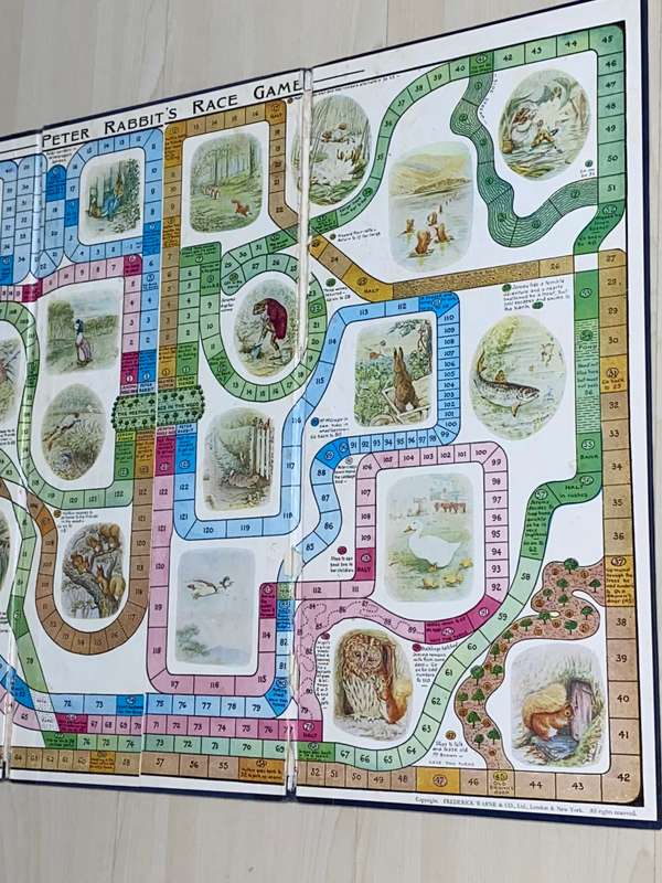 VINTAGE PETER RABBIT`S RACE GAME (BOARD ONLY)