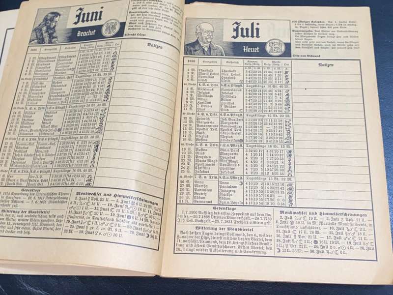 MEIN DEUTSCHLAND KALENDER FURS DEUTSCHE VOLK 1936