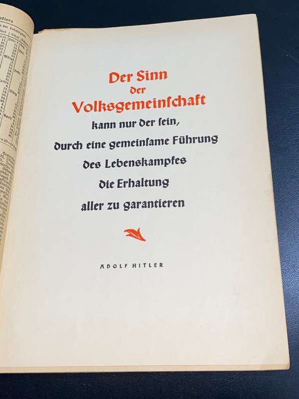 MEIN DEUTSCHLAND KALENDER FURS DEUTSCHE VOLK 1936