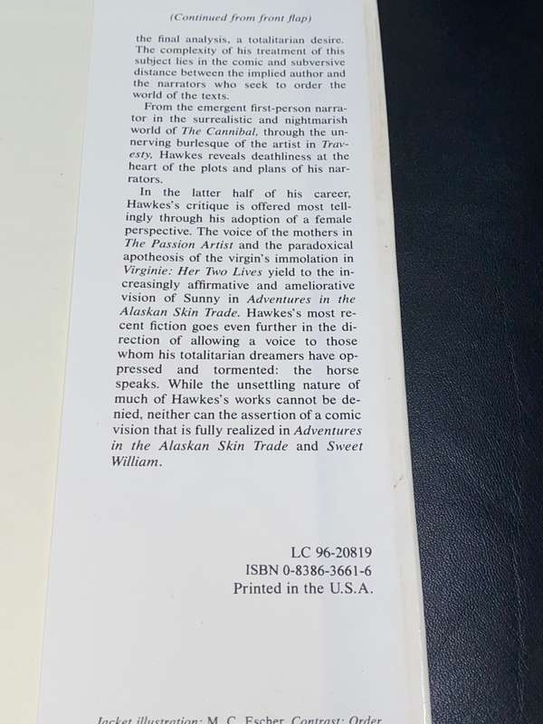 CRYSTALS OUT OF CHAOS JOHN HAWKES AND SHAPES OF THE APOCALYPSE BY LESLIE MARX SIGNED