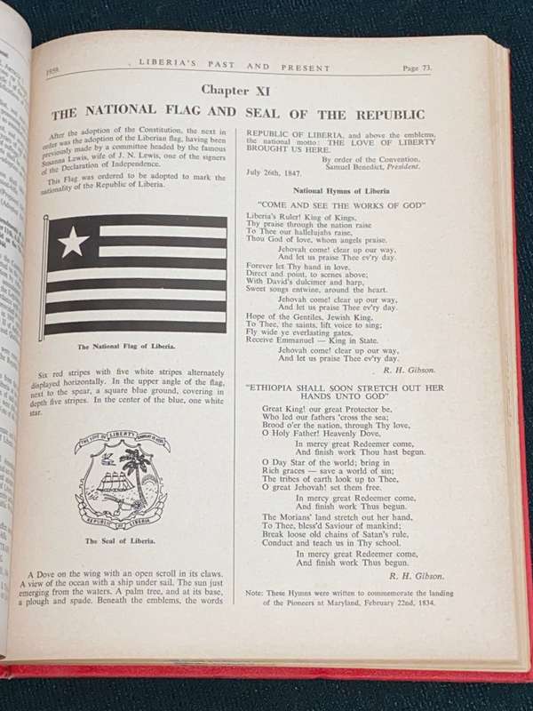 LIBERIA`S PAST AND PRESENT BY NATHANIEL R. RICHARDSON 1959 EX-LIBRARY