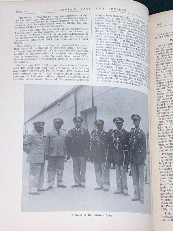 LIBERIA`S PAST AND PRESENT BY NATHANIEL R. RICHARDSON 1959 EX-LIBRARY
