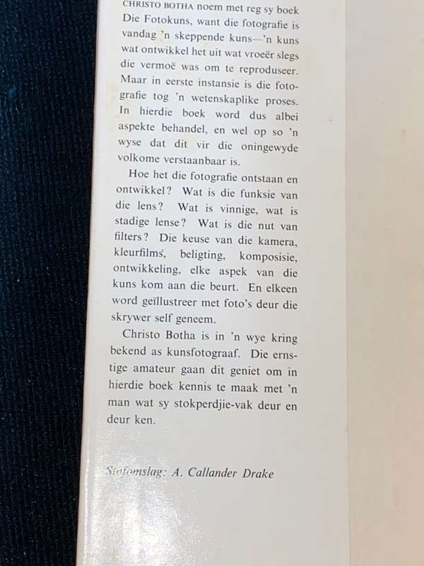 DIE FOTOKUNS DEUR CHRISTO S. BOTHA