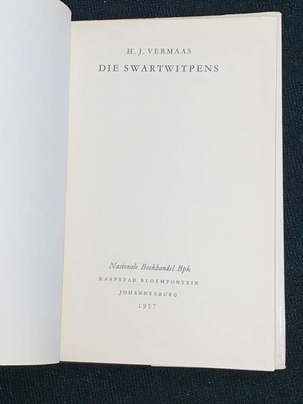 DIE SWART WIT PENS DEUR H.J. VERMAAS