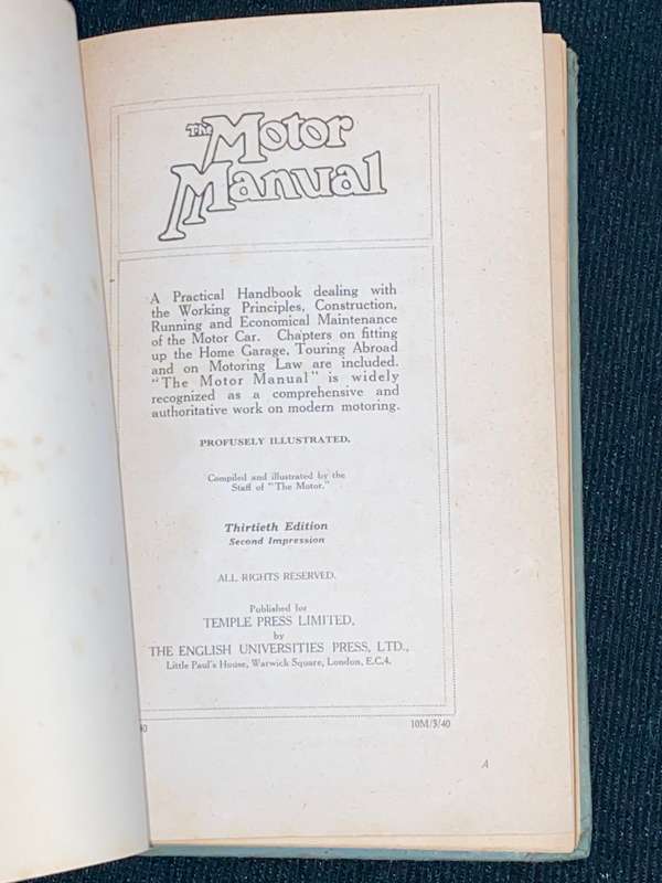 THE MOTOR MANUAL VINTAGE
