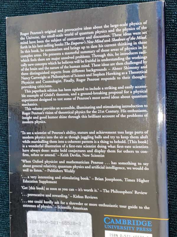 THE LARGE, SMALL AND THE HUMAN MIND BY ROGER PENROSE