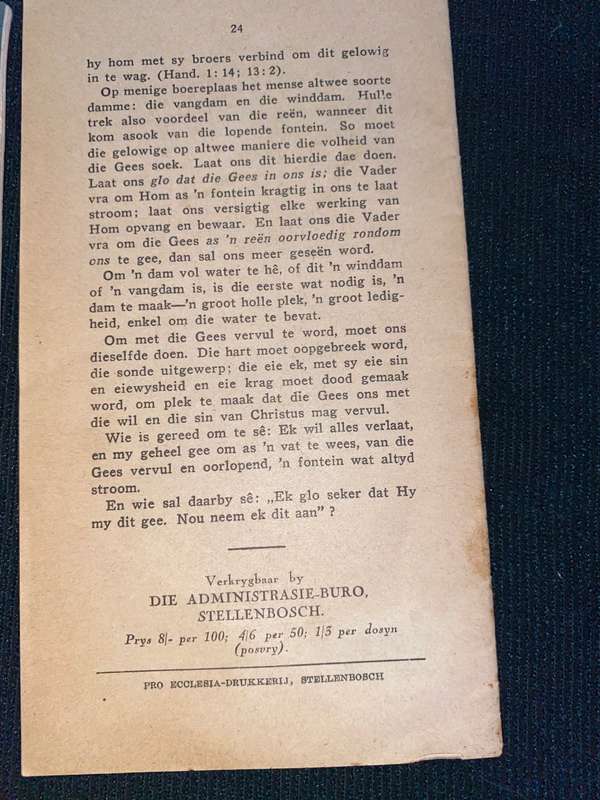 ANTIQUE AFRIKAANS RELIGIOUS BOOKLETS X 3