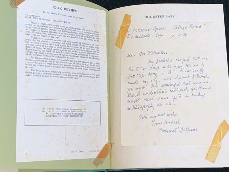 DOORSTEP BABY AN AUTOBIOGRAPHY BY M. WHITING SPILHAUS SIGNED