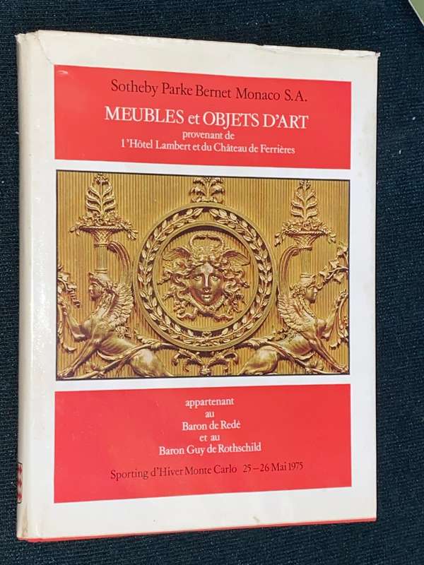 SOTHEBY MEUBLES ET OBJECTS D`ART BARON GUY DE ROTHSCHILD MONTE CARLO 1975 AUCTION CATALOGUE