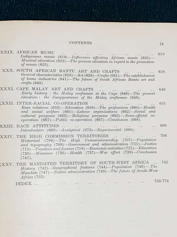 HANDBOOK ON RACE RELATIONS IN SOUTH AFRICA 1949