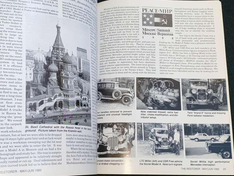 THE RESTORER THE MAGAZINE FOR THE MODEL A FORD ENTHUSIASTS VOL 34 ISSUE 1 1989