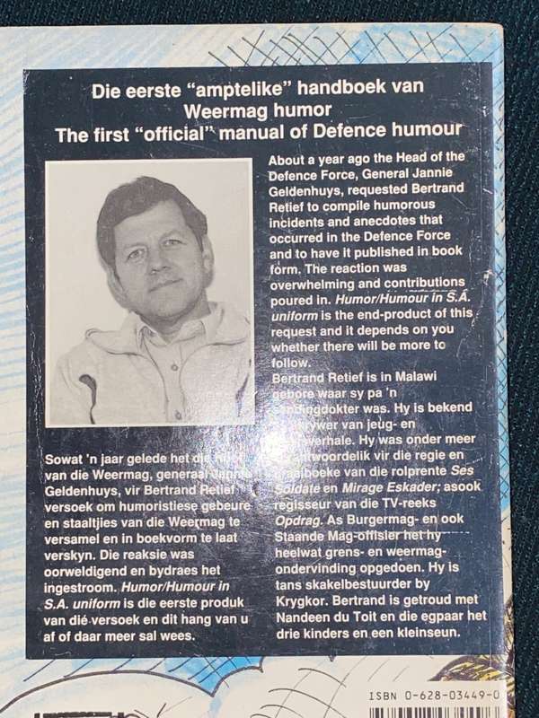 HUMOUR IN S.A. UNIFORM BY BERTRAND RETIEF