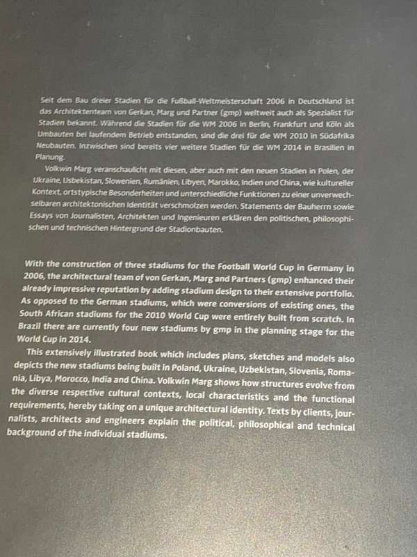 FROM CAPE TOWN TO BRASILIA NEW STADIUMS BY GMP BY VOLKWIN MARG SIGNED