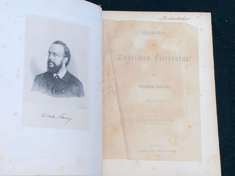 GESCHICHTE DER DEUTSCHEN LITERATUR VON WILHELM SCHERER 1894