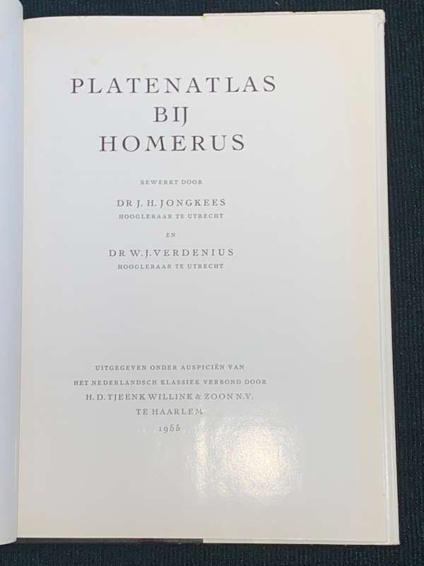 PLATENATLAS BIJ HOMERUS DR.J.H. JONGKEES EN DR W.J. VERDENIUS