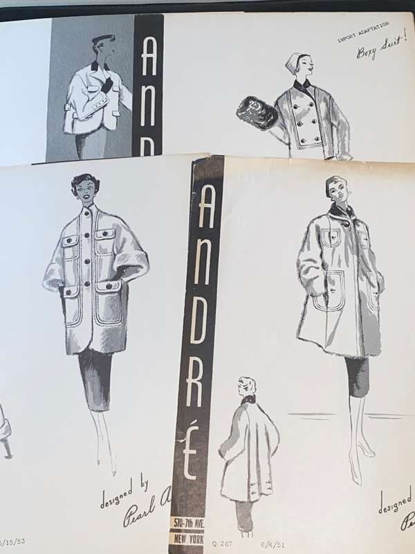 VINTAGE ANDRE FASHIONS PRINTS DESIGNED BY PEARL ALEXANDER X 14