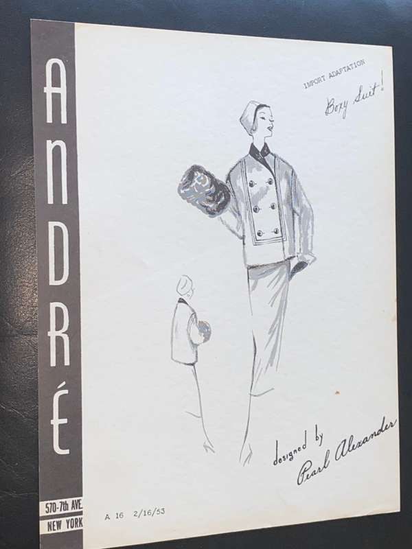 VINTAGE ANDRE FASHIONS PRINTS DESIGNED BY PEARL ALEXANDER X 14