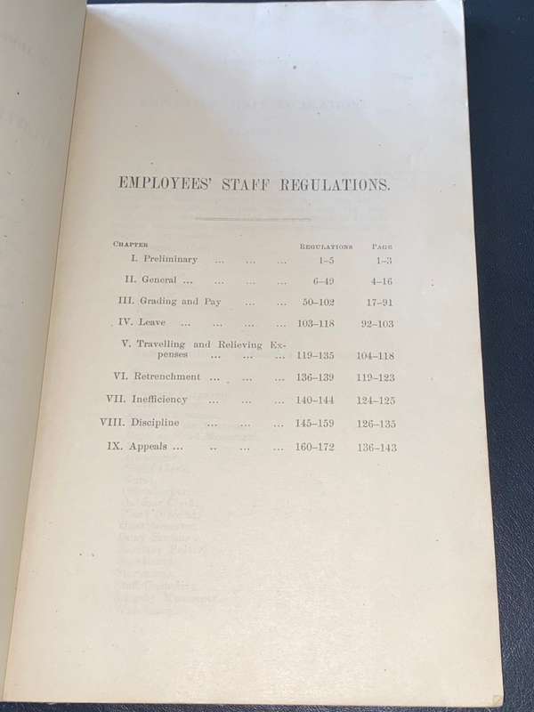 SOUTH AFRICAN RAILWAYS AND HARBOURS EMPLOYEES STAFF REGULATIONS APRIL 1917