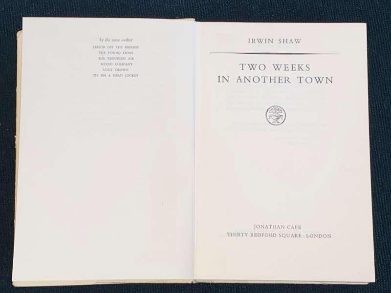 TWO WEEKS IN ANOTHER TOWN BY IRWIN SHAW