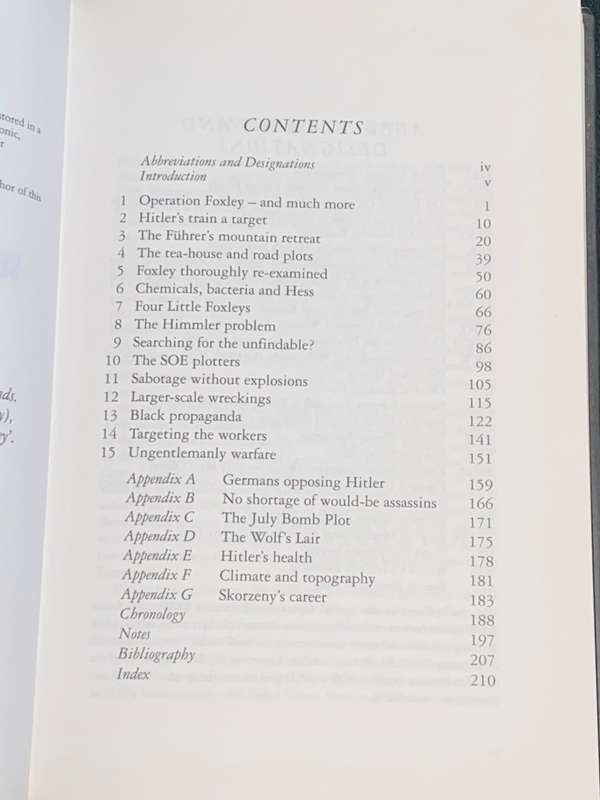 KILL THE FUHRER SECTION X AND OPERATION FOXLEY BY DENIS RIGDEN