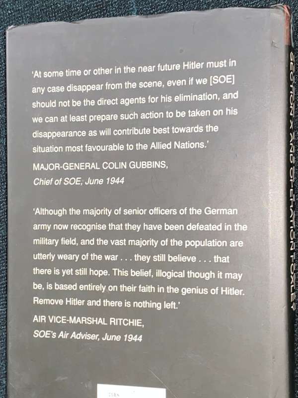 KILL THE FUHRER SECTION X AND OPERATION FOXLEY BY DENIS RIGDEN