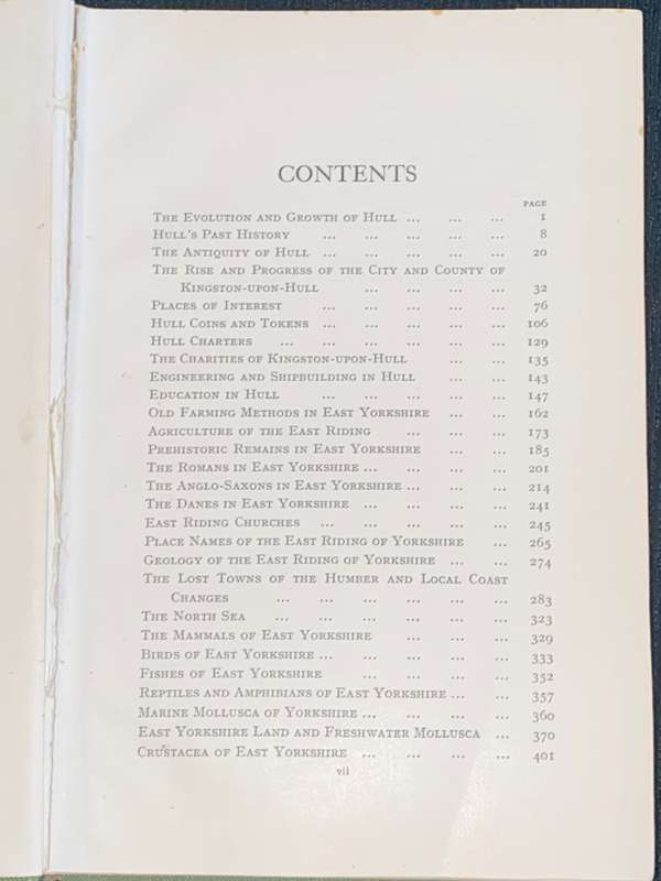 HANDBOOK TO HULL & THE EAST RIDING OF YORKSHIRE 1923