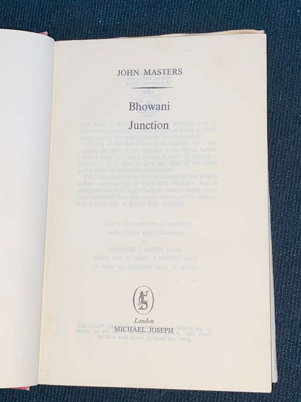 BHOWANI JUNCTION BY JOHN MASTERS