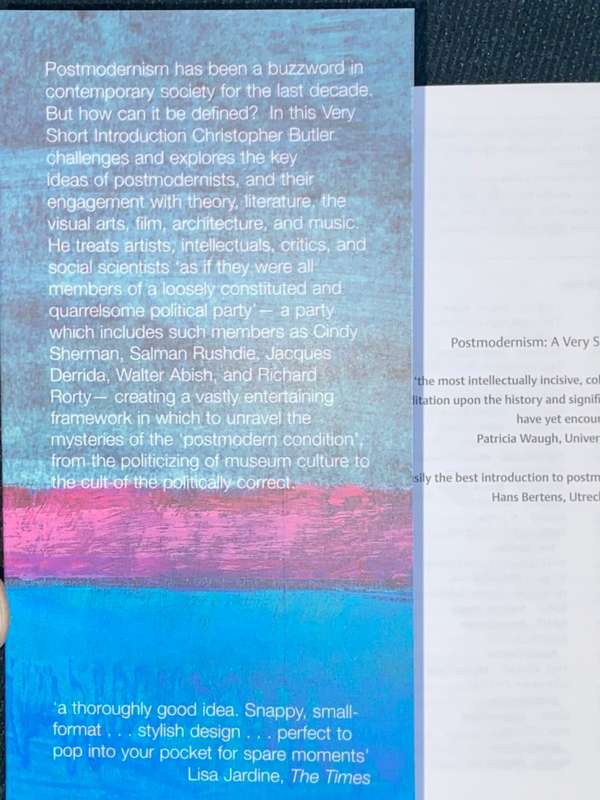 POSTMODERNISM A VERY SHORT INTRODUCTION BY CHRISTOPHER BUTLER