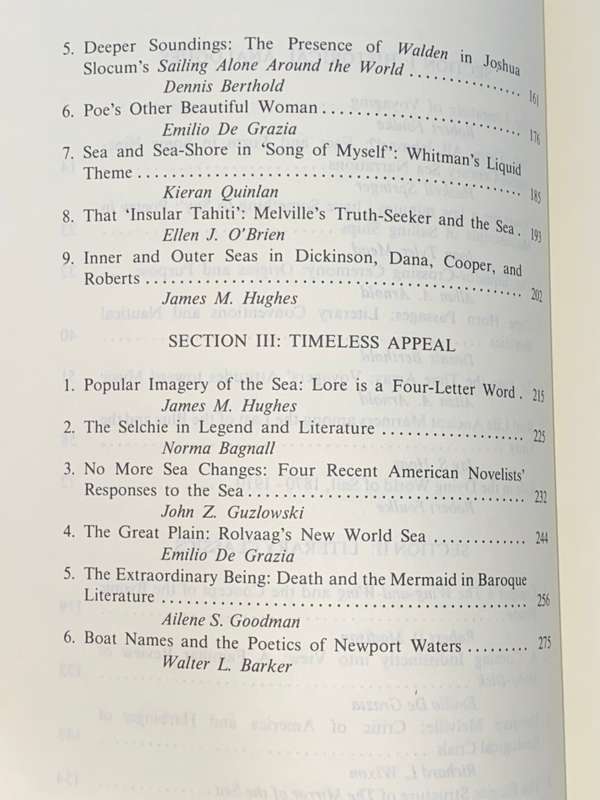 LITERATURE AND LORE OF THE SEA EDITED BY PATRICIA ANN CARLSON