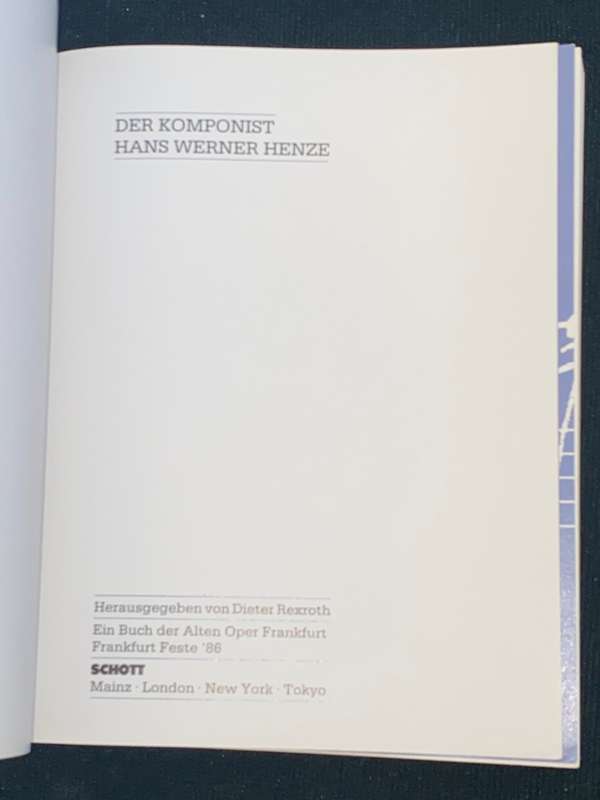 DER KOMPONIST HANS WERNER HENZE