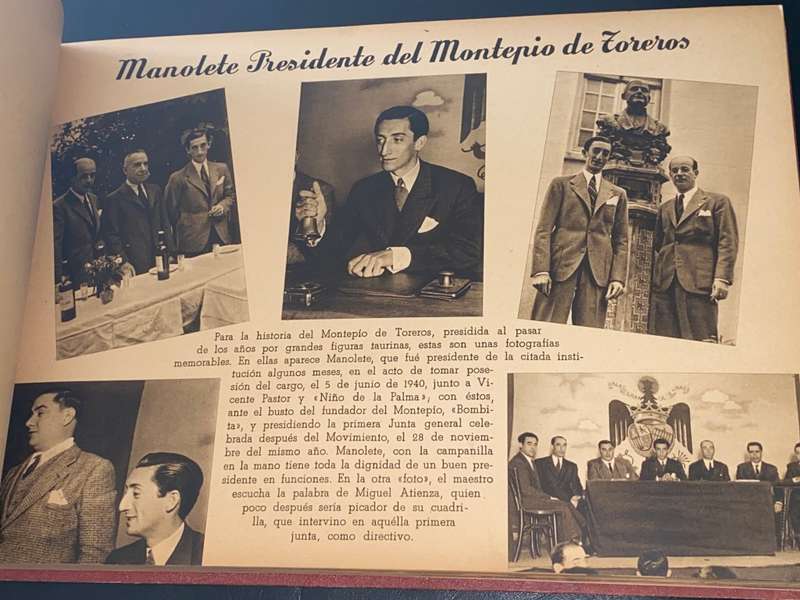 MANOLETE EL ARTISTA Y EL HOMBRE - MARTIN SANTOS YUBERO 1947