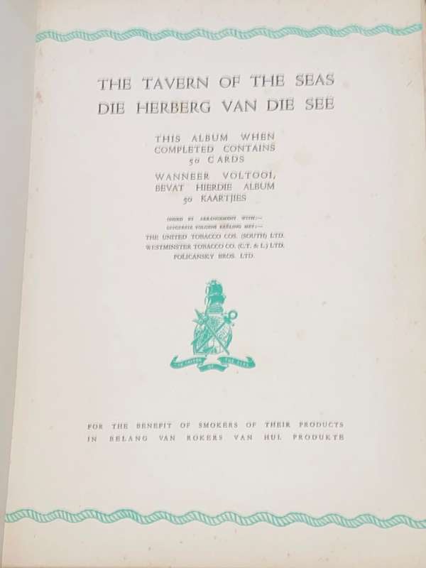 THE TAVERN OF THE SEAS CIGARETTE CARD ALBUM