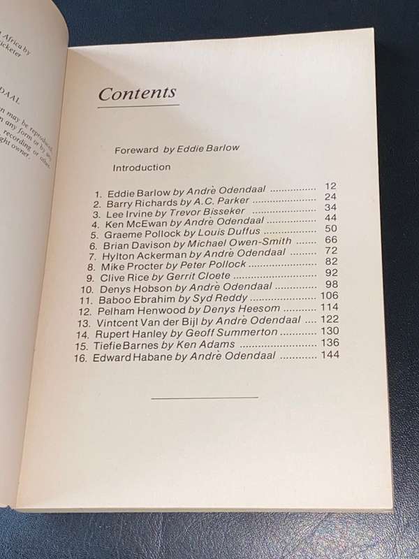 GOD`S FORGOTTEN CRICKETERS EDITED BY ANDRE ODENDAAL