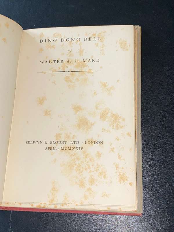 DING DONG BELL BY WALTER DE LA MARE 1924 1ST EDITION